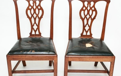 Pair of Antique Chippendale Manner Side Chairs