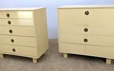 Pair of Painted George Nelson Chest Dressers. Herman M
