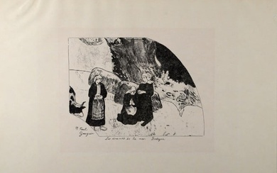 Paul Gauguin - Les drames de la mer Bretagne, 1889 - Very scarce!