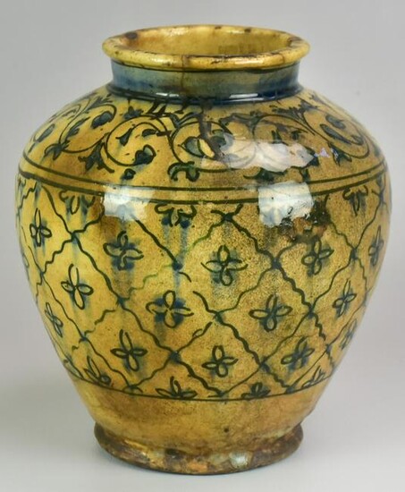 Persian Enamel Pottery Vase