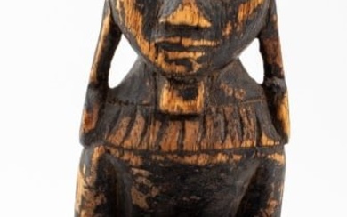 Philippines Bulul Carved Wood Male Figure, 19th C.
