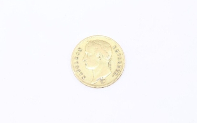 Gold coin of 40 Francs Napoleon I head laureate. (1812...