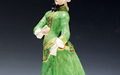 Porcelain figure, Nymphenburg, 20th century, Isabella from the Commedia dell'Arte...
