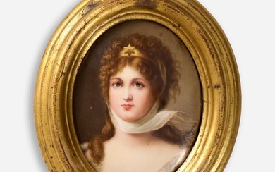 Portrait Miniature of Queen Louise of Prussia, Signed Wagner