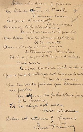 REVERDY Pierre [Narbonne, 1889 Solesmes, 1960], poète français...