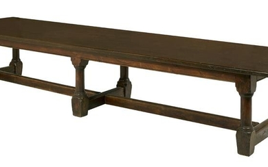 Rare and Monumental George I Oak Refectory Table
