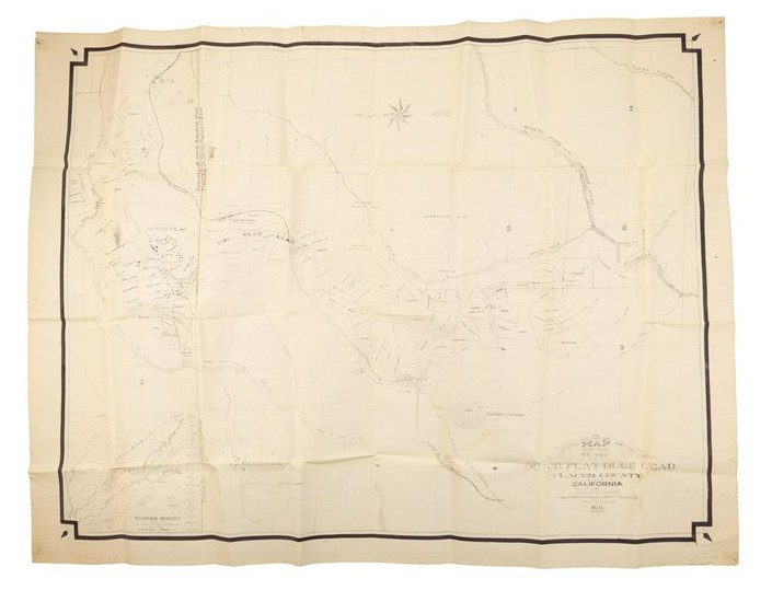 Rare map of Duch Flat CA and its mines