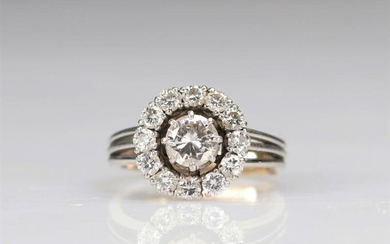 Ring in platinum and 1.5 carat brilliant cut diamonds (9.12gr)
