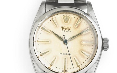 Rolex: A wristwatch of steel. Model Royal Precision, ref. 6426....