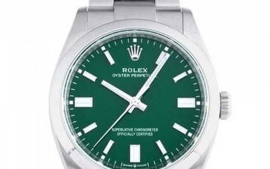 Rolex ROLEX oyster perpetual 36 126000 green dial watch men's