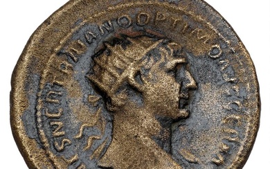 Roman Empire, Trajan, 98–117, Semis, Rome, 115–116 AD, DAC PARTHICO P M...