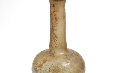 Roman Glass Ambergine Colour Flask, 2nd Century A.D.