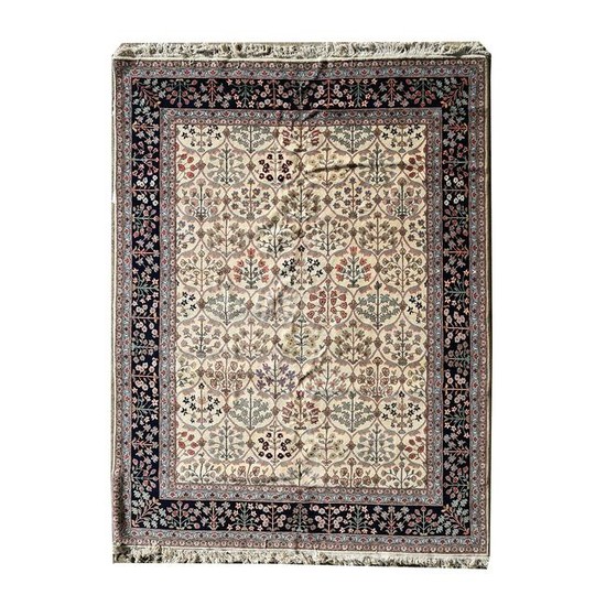 Romanian Tabriz Style Wool Carpet.