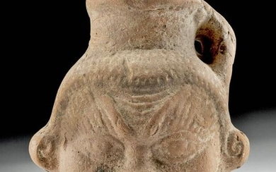Romano-Egyptian Pottery Jar - Head of Bes