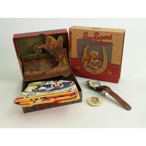 Roy Rogers and Trigger 1993 vintage watch set: Boxed.