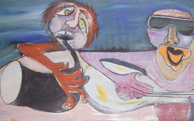 Royi Akavia - Muzik Good, Oil on Canvas, 1988.