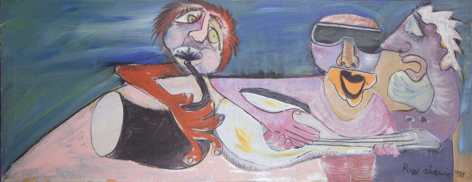 Royi Akavia - Muzik Good, Oil on Canvas, 1988.