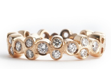 NOT SOLD. Ruben Svart: A diamond ring set with numerous brilliant-cut diamonds weighing a total...