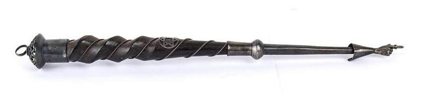 Russian silver and wood Yad Torah Pointer - 20th
