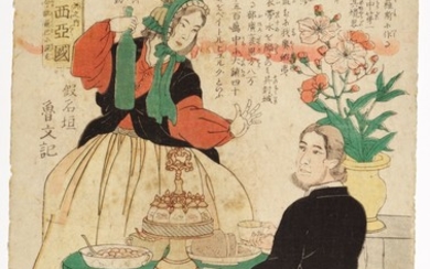 SEVEN YOKOHAMA PRINTS, MEIJI PERIOD, 19TH CENTURY