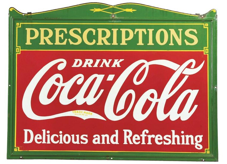 SINGLE-SIDED PORCELAIN COCA-COLA SIGN ADVERTISING