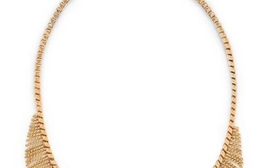 STERLE, YELLOW GOLD AND DIAMOND NECKLACE