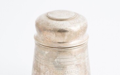 Scatola cilindrica con coperchio per 'Trofeo Casati' in argento...