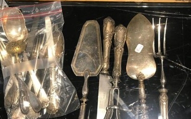 Service part and miscellaneous in silver.