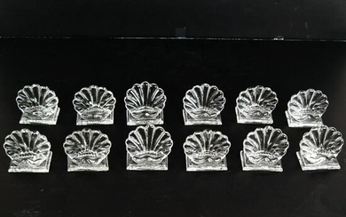 Set of 12 Baccarat Place Card Holders