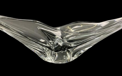 Signed Daum France Glass Centerpiece