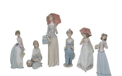 Six Lladro Figures With Original Boxes.