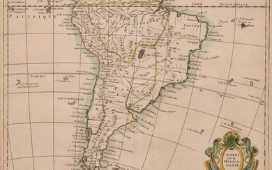 South America map Amerique Meridionale Le Rouge, Circa