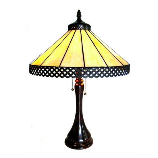 Stained Art Glass Table Lamp