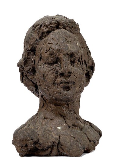 Stella Steyn, Irish 1907-1987 - Woman's head; resin maquette, H30 x W19 cm (ARR)