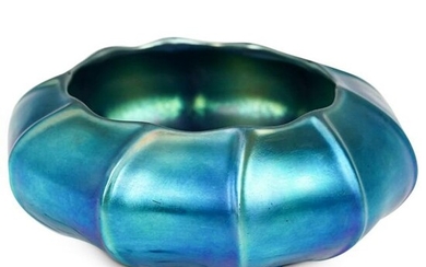Steuben Blue Aurene Bowl