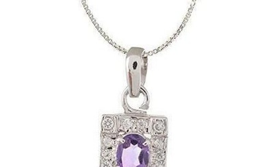 Stunning Sterling Silver and Amethyst Pendant