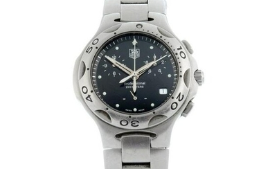 TAG HEUER - a Kirium chronograph bracelet watch. Stainless steel case with calibrated bezel. Case
