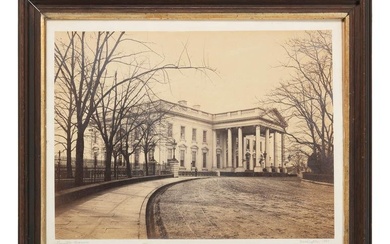 [THE WHITE HOUSE]. WALKER, Lewis Emery (1820-1880), photographer. Large format photograph of the