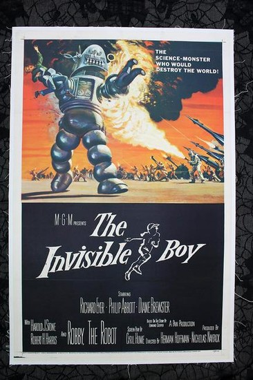 The Invisible Boy (1957) US One Sheet Movie Poster LB