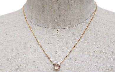 Tiffany Metro Heart Pendant Pink Gold (18K) Diamond Women's Pendant Carat/0.04 (Pink Pink Gold)