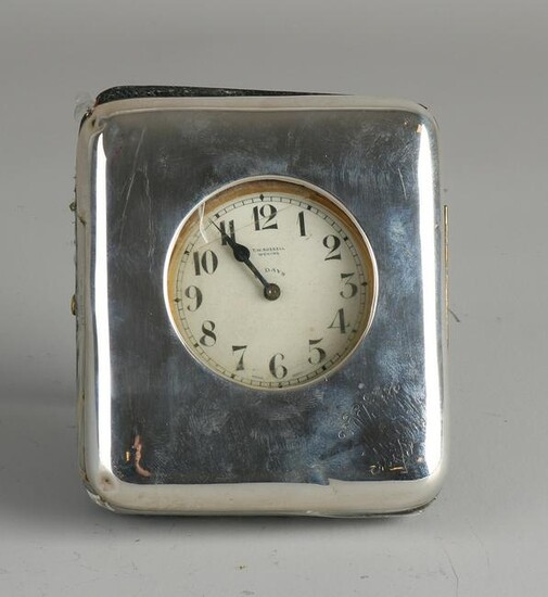 Travel watch in a holder with silver, 925/000.&#160