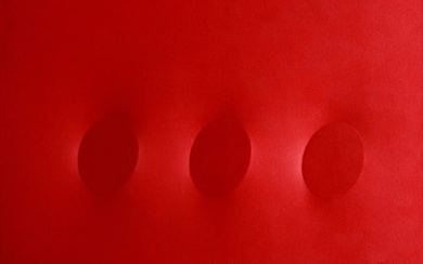 Turi Simeti (Alcamo, 1929 - Milano, 2021) - Tre ovali rossi, 2005