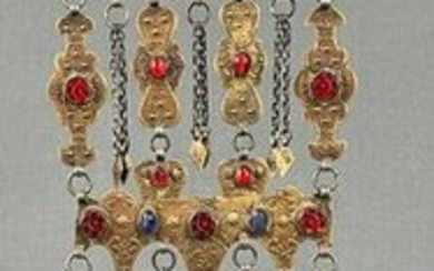 Turkmen jewelry hangings. Probably Central Asia