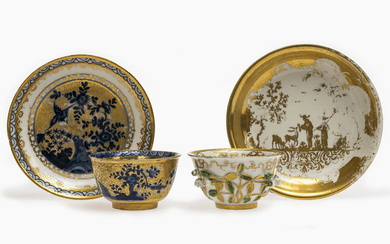 Two bowls with saucers - Meissen, circa 1720/1730