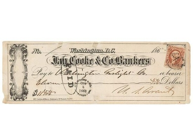U. S. Grant Signed Check