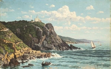 UGO MANARESI (Ravenna, 1851 - Livorno, 1917): View of