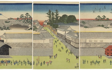 UTAGAWA HIROSHIGE (1797-1858) Kasumigaseki shinkei (True view of Kasumigaseki)