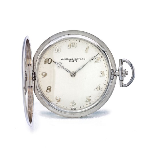 VACHERON CONSTANTIN | AN ULTRA THIN PLATINUM HUNTING CASED WATCH, CIRCA 1930 | 江詩丹頓 | 超薄鉑金懷錶，年份約1930