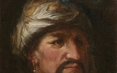 VENETIAN PAINTER, 18th CENTURY - Head of a oriental man