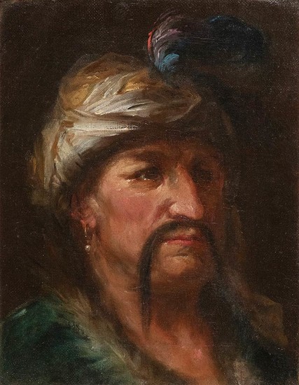 VENETIAN PAINTER, 18th CENTURY Head of a oriental man...